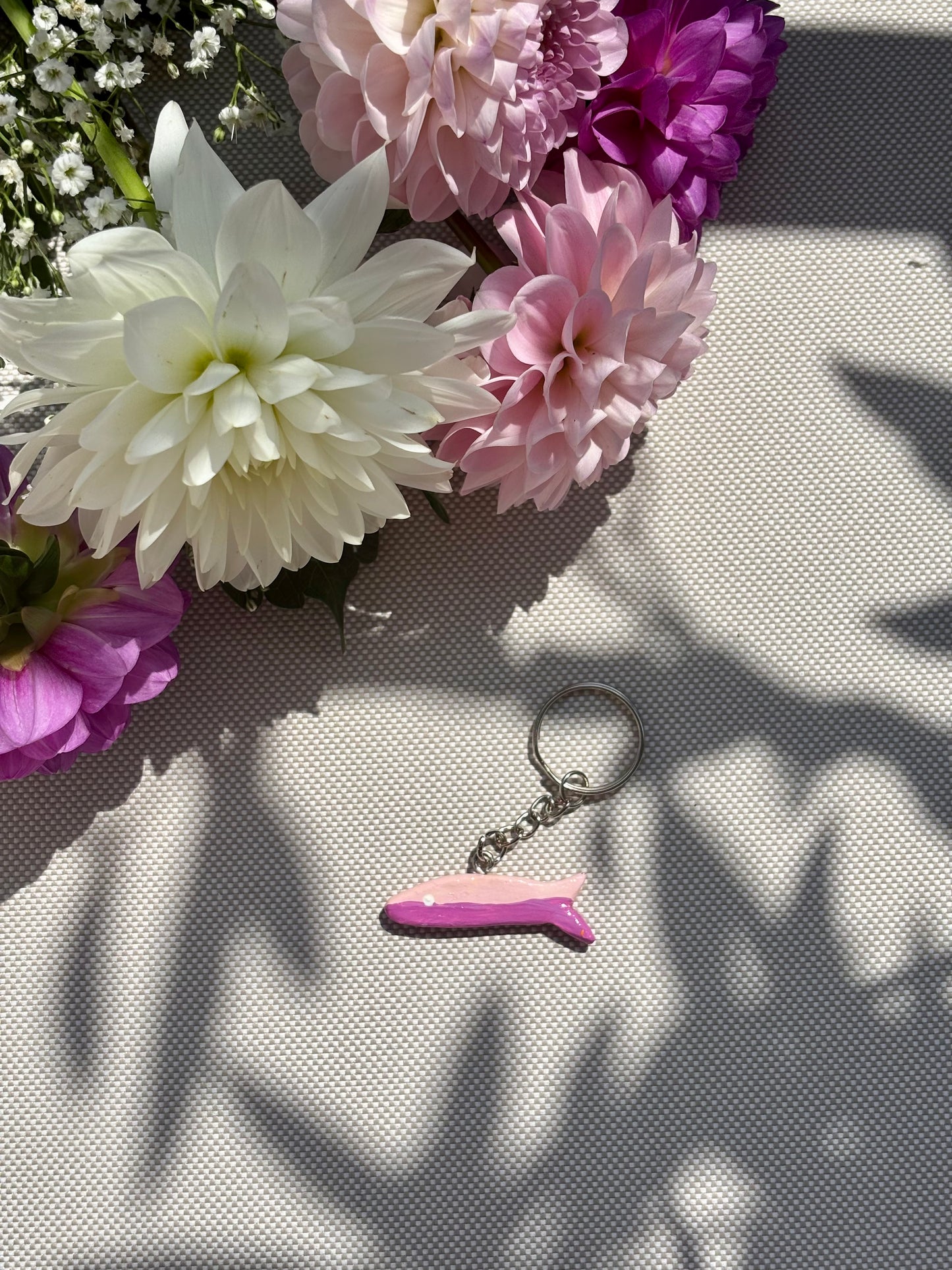 Schlüsselanhänger Sardine pink