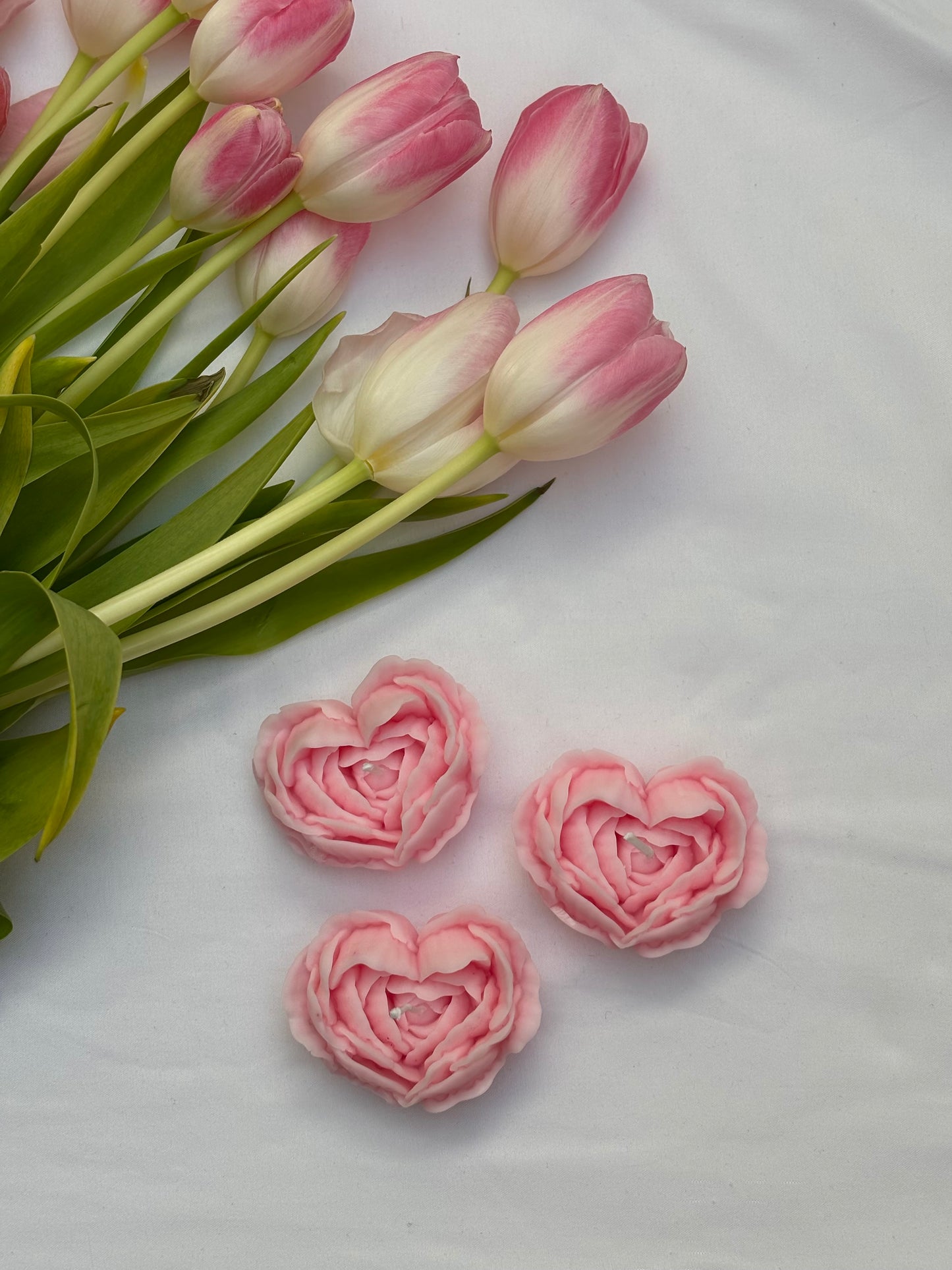 Bundle Kerze flower heart