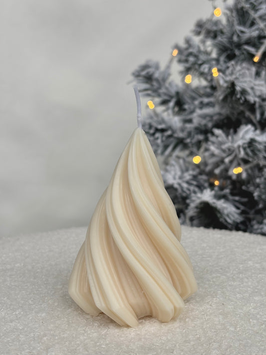 Kerze christmas swirl