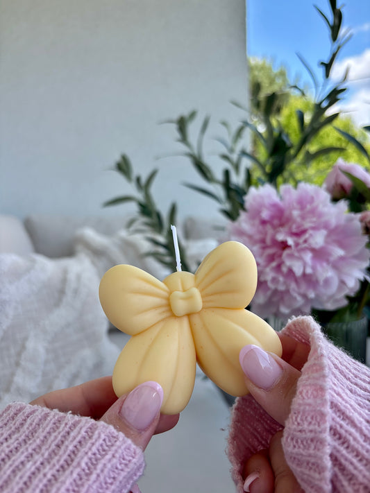 Kerze Schleifi butter yellow