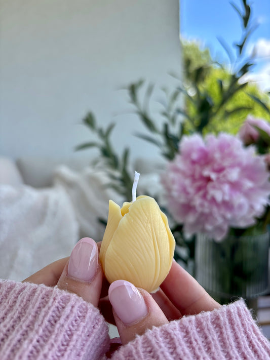Kerze tulip butter yellow