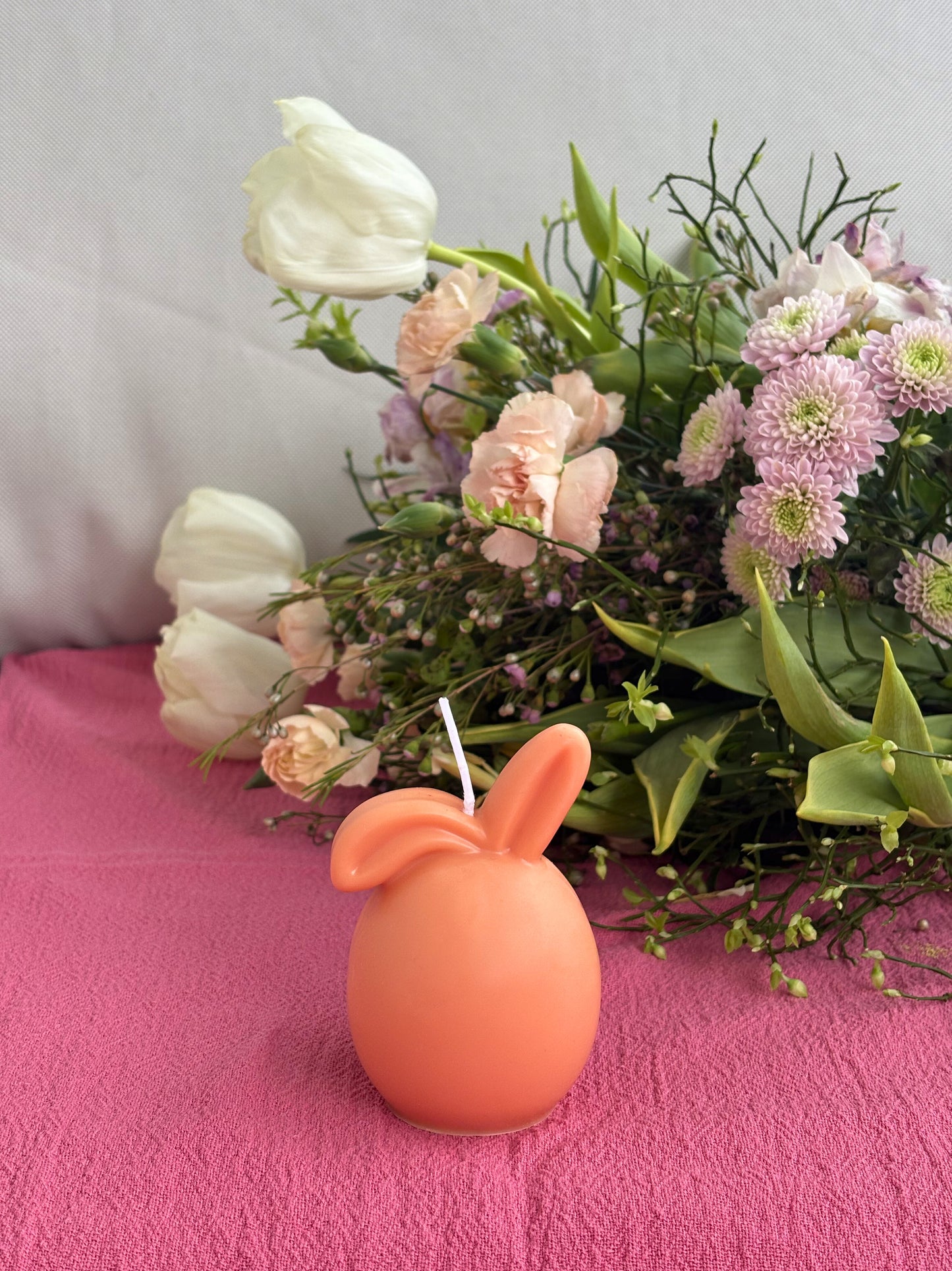 Kerze easter egg bunny orange
