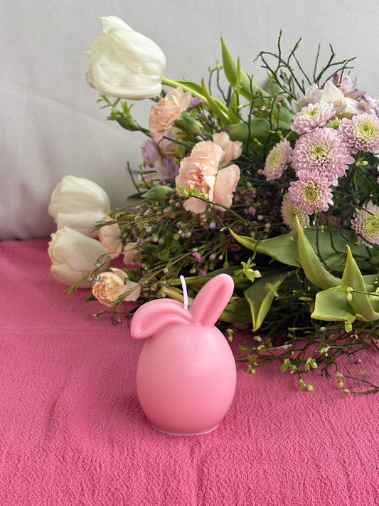 Kerze easter egg bunny rosa