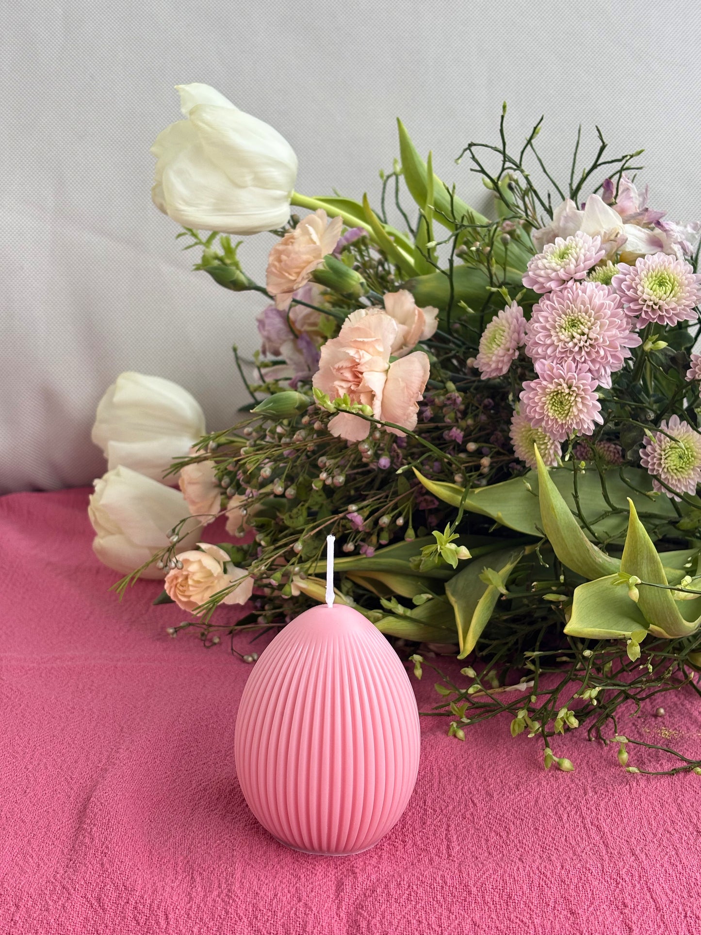 Kerze easter egg rosa