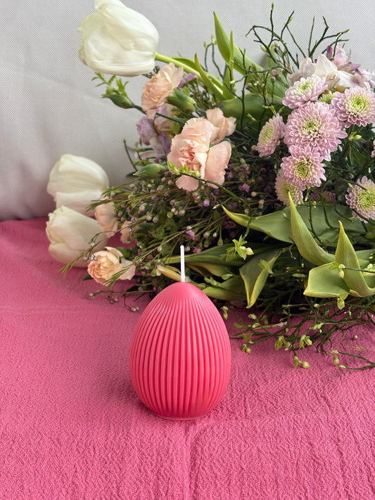 Kerze easter egg pink